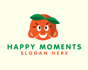 Happy Orange Fruit logo design