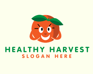 Happy Orange Fruit logo design