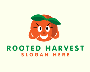 Happy Orange Fruit logo design