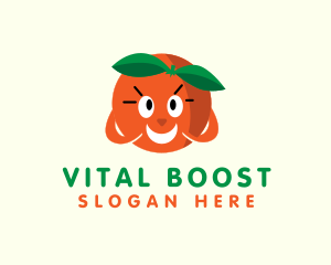 Happy Orange Fruit logo design