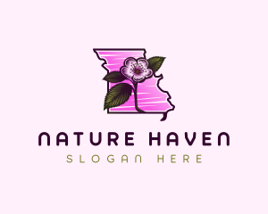 Missouri Hawthorn Flower Logo