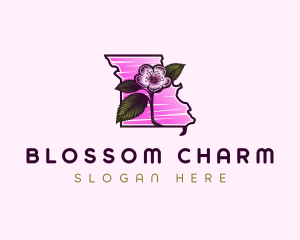 Missouri Hawthorn Flower logo design