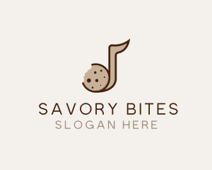 Cookie Musical Note Bites logo design