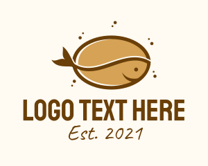 Coffee Bean Fish  logo