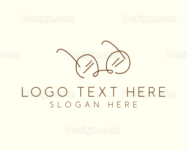 Brown Minimalist Eyeglass Logo