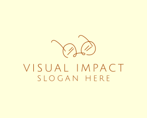 Brown Minimalist Eyeglass logo design