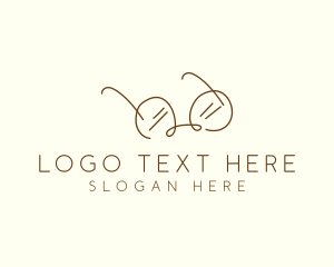 Brown Minimalist Eyeglass logo design