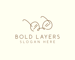 Brown Minimalist Eyeglass logo design