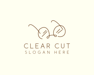 Brown Minimalist Eyeglass logo design