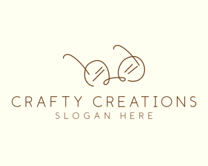 Brown Minimalist Eyeglass logo design