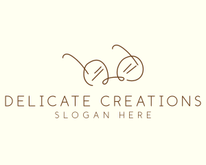 Brown Minimalist Eyeglass logo design