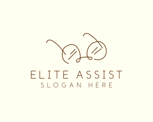 Brown Minimalist Eyeglass logo design