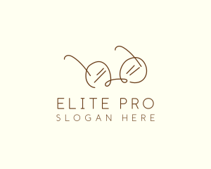 Brown Minimalist Eyeglass logo design