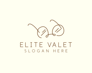 Brown Minimalist Eyeglass logo design