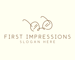 Brown Minimalist Eyeglass logo design