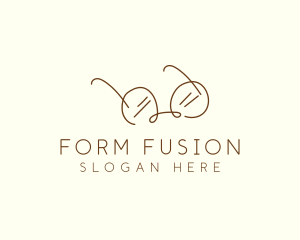 Brown Minimalist Eyeglass logo design