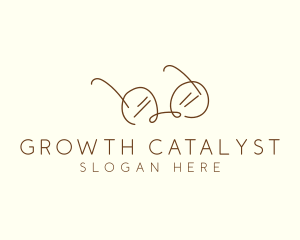 Brown Minimalist Eyeglass logo design