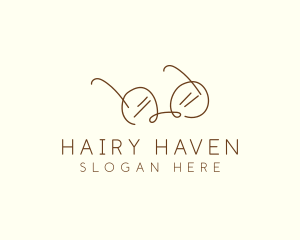 Brown Minimalist Eyeglass logo design