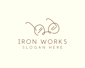 Brown Minimalist Eyeglass logo design