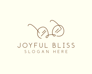 Brown Minimalist Eyeglass logo design