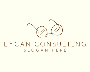 Brown Minimalist Eyeglass logo design