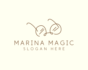 Brown Minimalist Eyeglass logo design