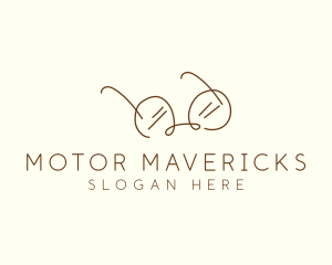 Brown Minimalist Eyeglass logo design