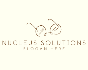 Brown Minimalist Eyeglass logo design