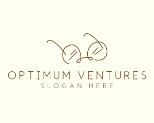 Brown Minimalist Eyeglass logo design