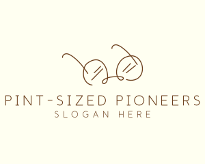 Brown Minimalist Eyeglass logo design