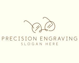 Brown Minimalist Eyeglass logo design