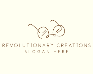 Brown Minimalist Eyeglass logo design