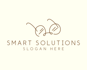 Brown Minimalist Eyeglass logo design