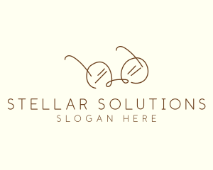 Brown Minimalist Eyeglass logo design