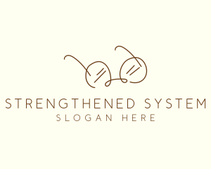 Brown Minimalist Eyeglass logo design