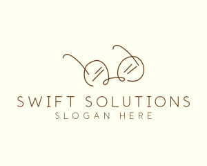 Brown Minimalist Eyeglass logo design