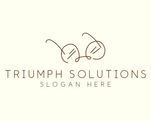 Brown Minimalist Eyeglass logo design