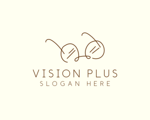 Brown Minimalist Eyeglass logo design