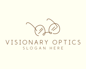 Brown Minimalist Eyeglass logo design