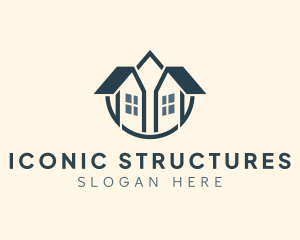 Village House Structure logo design