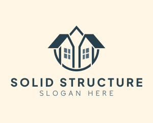 Village House Structure logo design