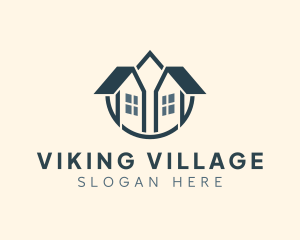 Village House Structure logo design