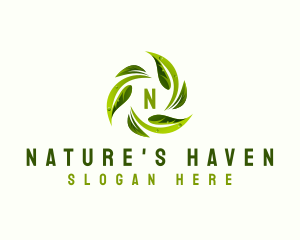 Eco Leaf Nature logo design