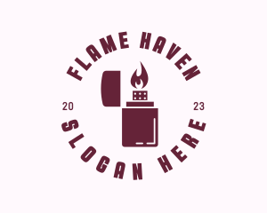 Lighter Fire Flame  logo design