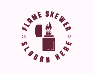 Lighter Fire Flame  logo design