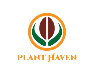 Coffee Bean Plant logo design