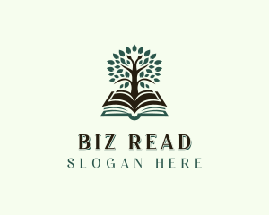 Book Tree Library logo design