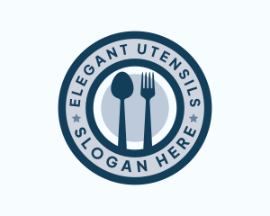 Restaurant Kitchen Utensils logo design