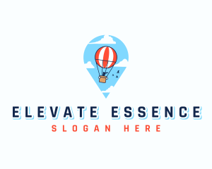 Travel Pin Hot Air Balloon logo