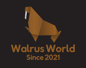 Brown Walrus Origami logo